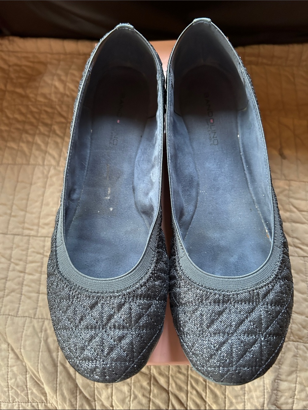 Bandolino Quilted Black Ballet Flats
